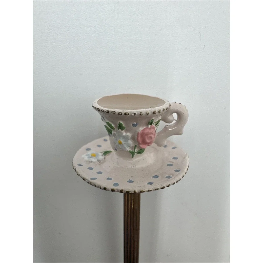 2000 Avon Tea TIME Memories Pink Tea Cup Saucer COLLECTOR SPOON Stainless Steel
